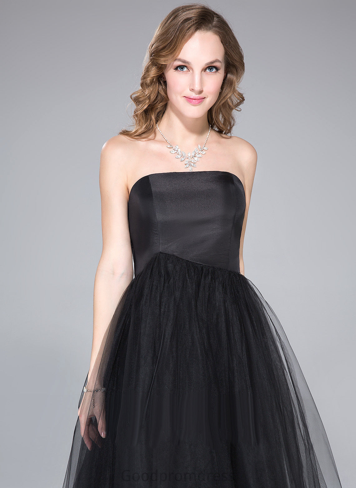 Strapless Kamryn Ruffle Asymmetrical Dress Homecoming With Taffeta Tulle A-Line Homecoming Dresses