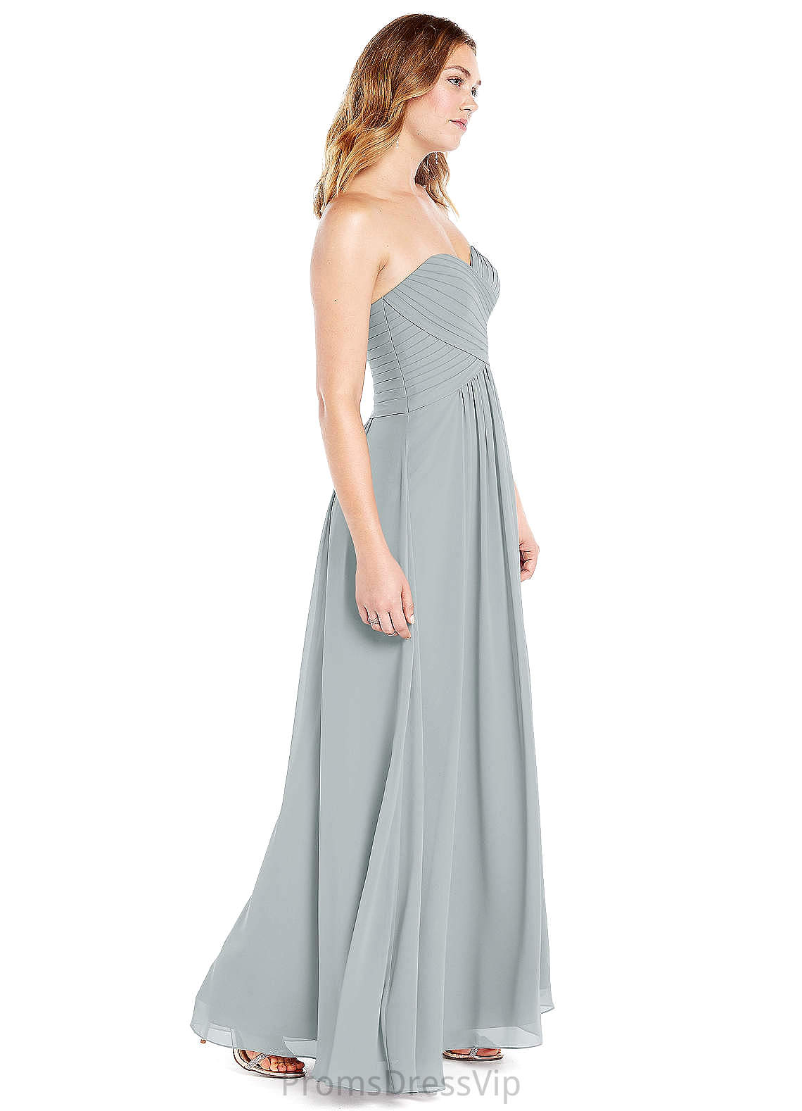 Justine Natural Waist Scoop A-Line/Princess Floor Length Sleeveless Bridesmaid Dresses