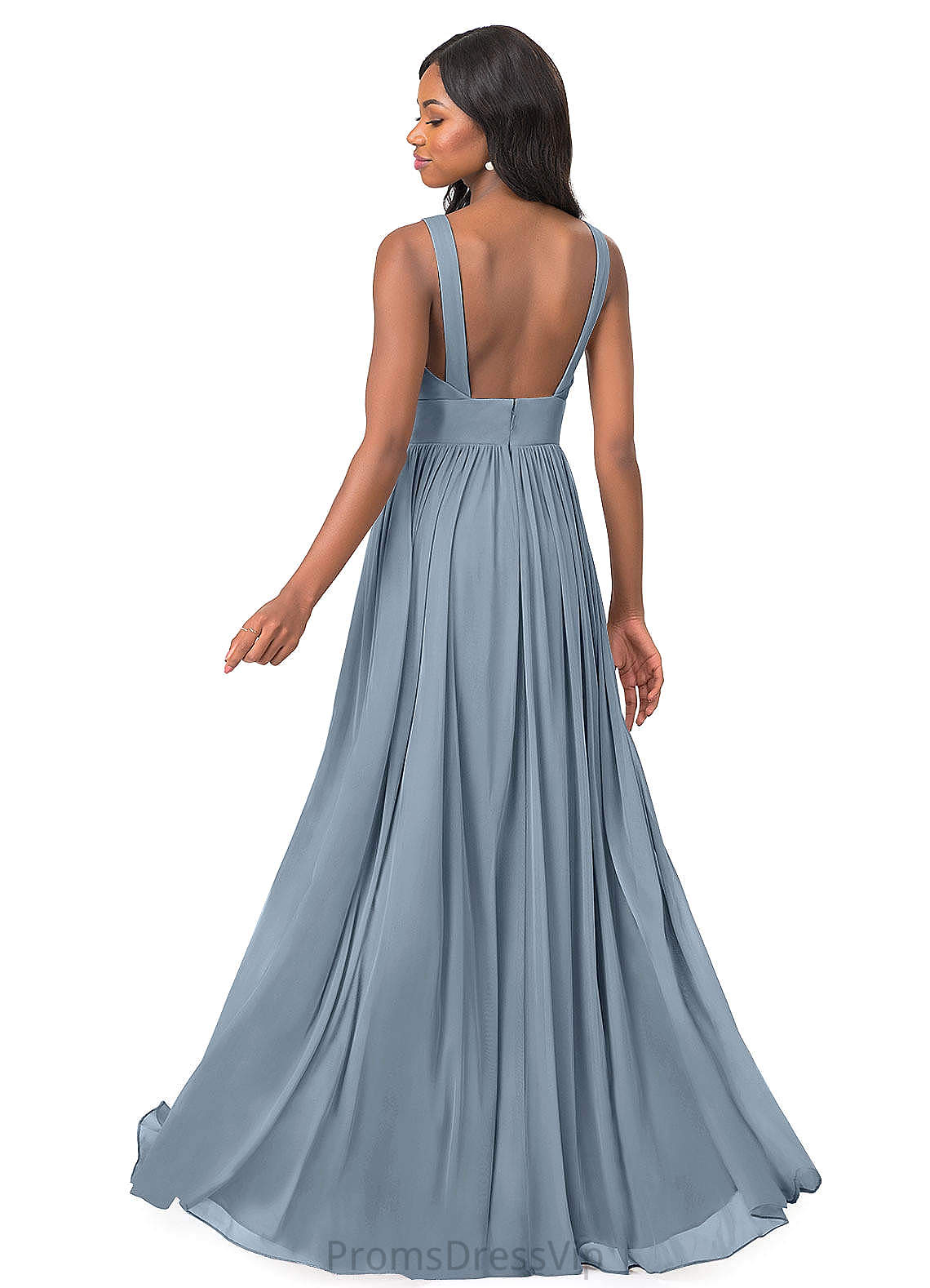 Kaylee A-Line/Princess V-Neck Sleeveless Floor Length Natural Waist Bridesmaid Dresses