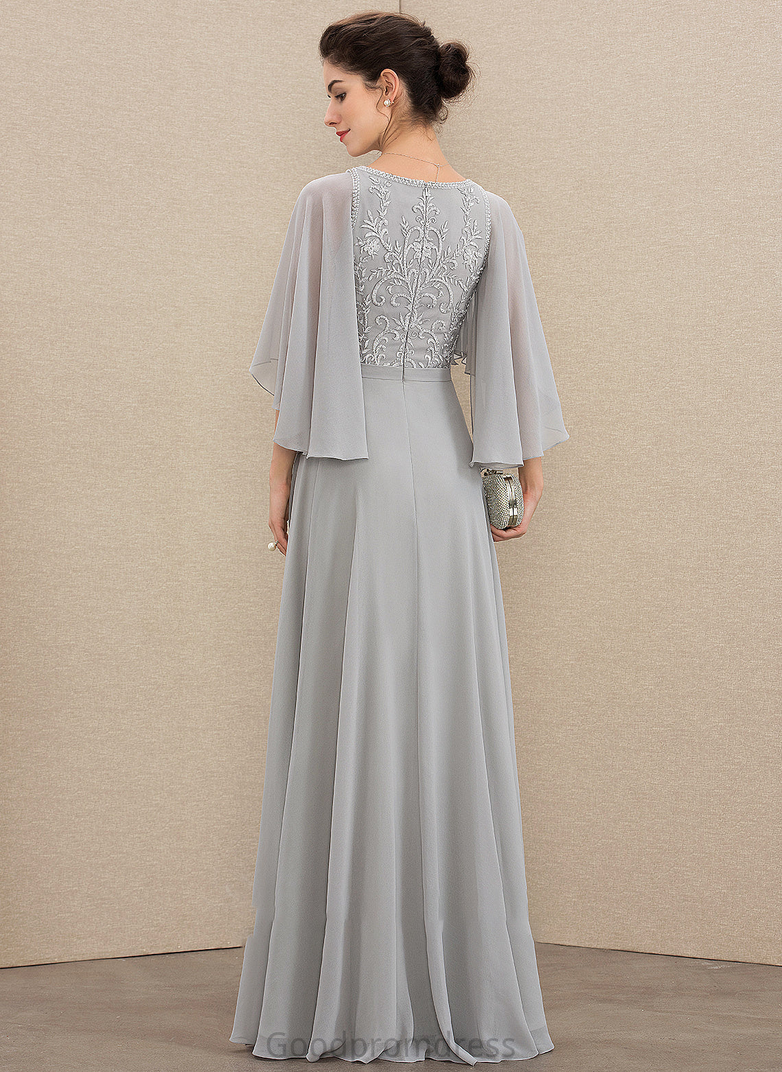 of Lace the With Eden Mother of the Bride Dresses Beading Mother Chiffon A-Line Bride Dress V-neck Floor-Length Sequins