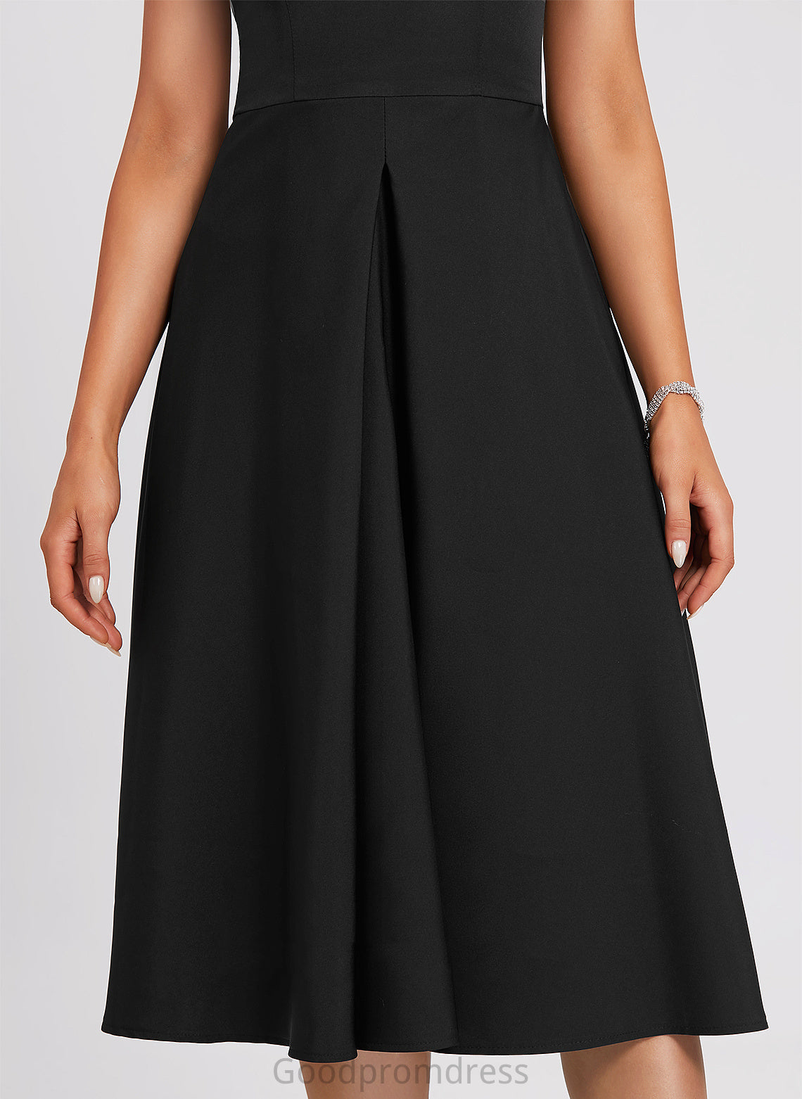 Crepe Cocktail Dresses Zara Dress Cocktail A-Line Stretch Knee-Length V-neck