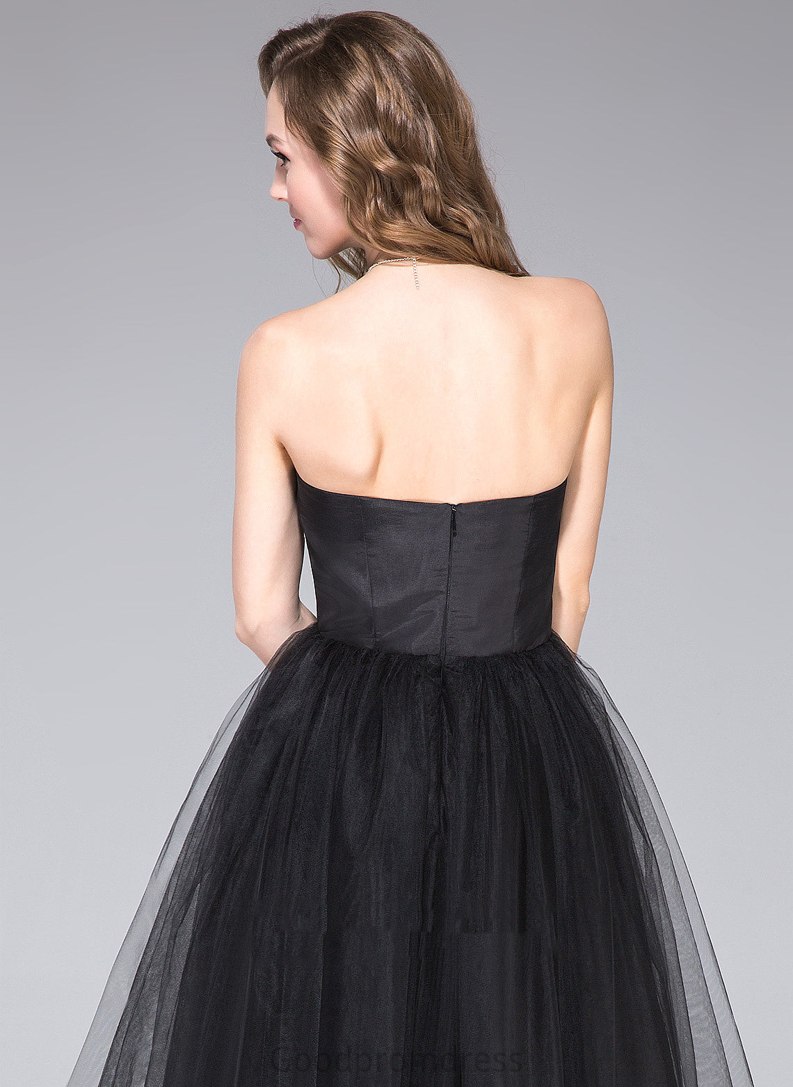 Strapless Kamryn Ruffle Asymmetrical Dress Homecoming With Taffeta Tulle A-Line Homecoming Dresses