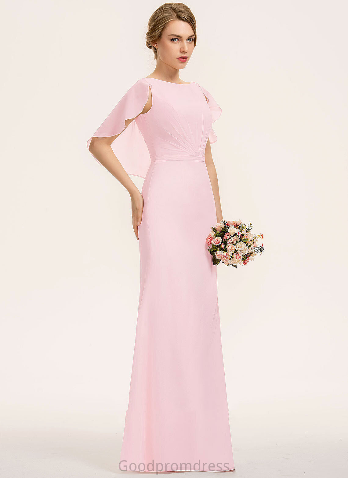 Silhouette Neckline Floor-Length Fabric Length A-Line CascadingRuffles Embellishment ScoopNeck Olivia One Shoulder A-Line/Princess Bridesmaid Dresses