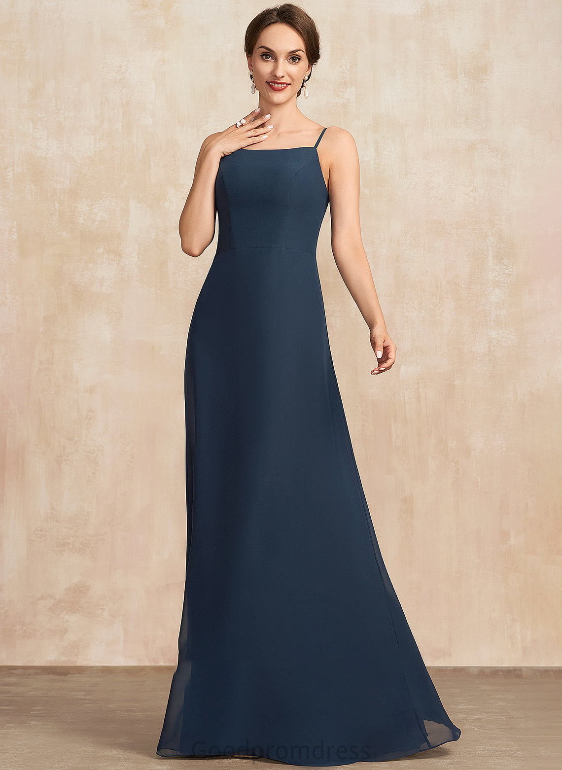 Hallie Dress the of Floor-Length Square Bride Mother A-Line Neckline Chiffon Mother of the Bride Dresses