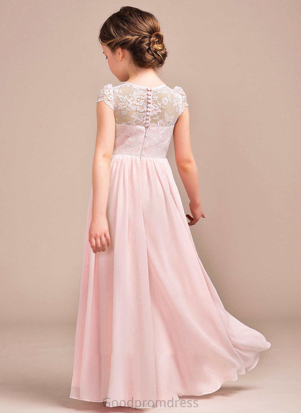 A-LineScoopNeckFloor-LengthChiffonLaceJuniorBridesmaidDress#81155 Alaina Junior Bridesmaid Dresses