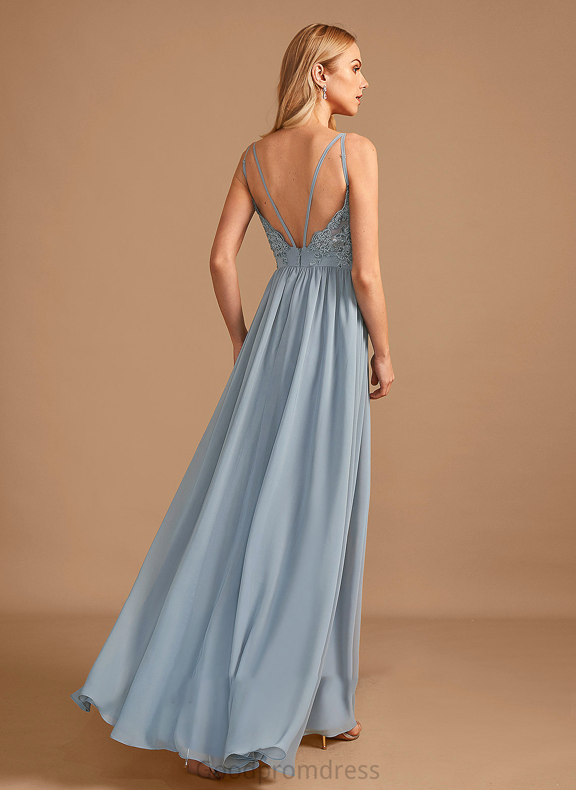 Neckline A-Line Embellishment Length Floor-Length Fabric Silhouette V-neck Ruffle Maribel V-Neck Floor Length Bridesmaid Dresses