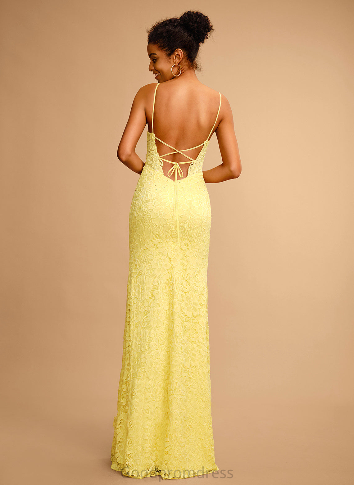 Beading Lace With Precious Prom Dresses V-neck Sheath/Column Floor-Length