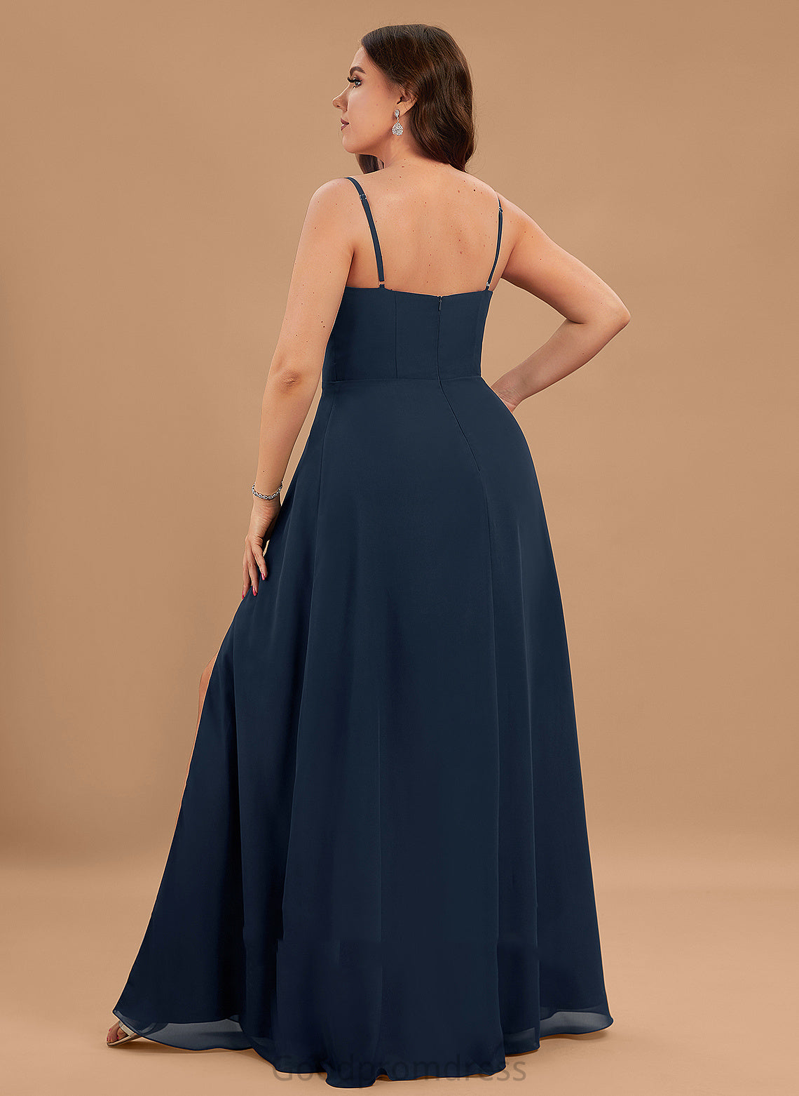 Neckline A-Line SquareNeckline SplitFront Embellishment Length Floor-Length Silhouette Fabric Marie Scoop Natural Waist Bridesmaid Dresses