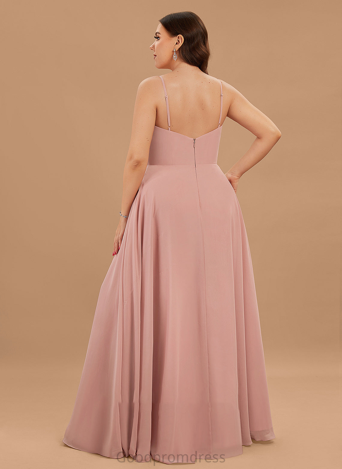 Prom Dresses Pockets Allyson Floor-Length Chiffon With A-Line Ruffle V-neck