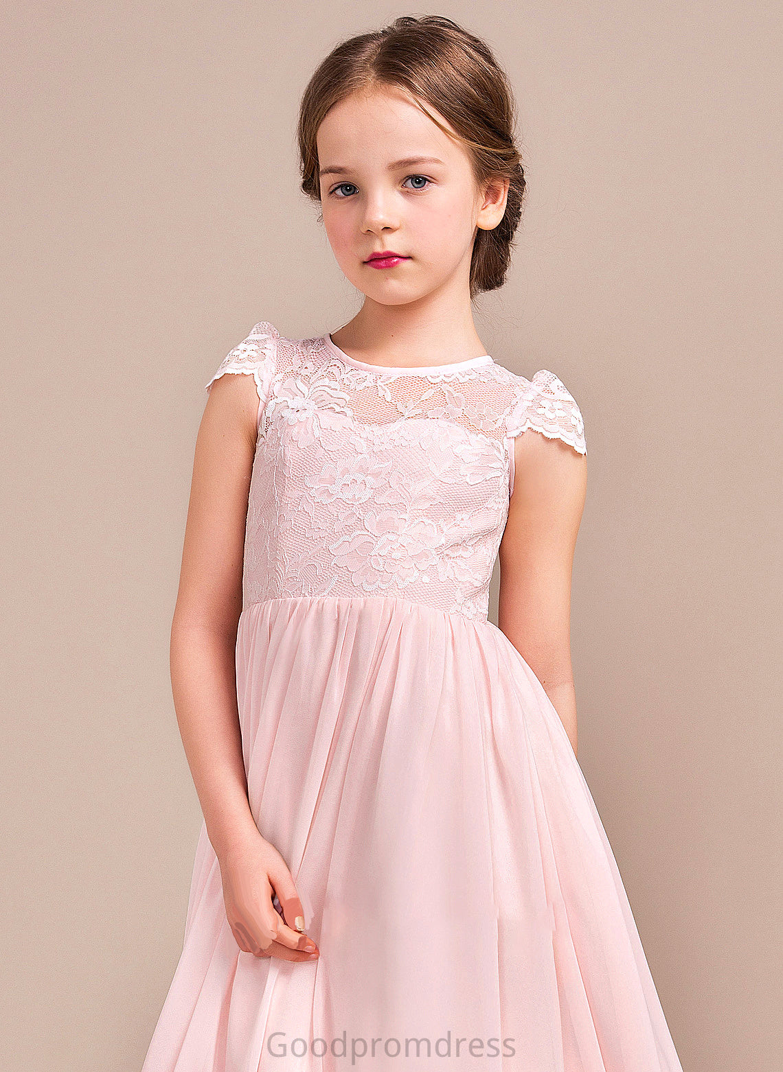 A-LineScoopNeckFloor-LengthChiffonLaceJuniorBridesmaidDress#81155 Alaina Junior Bridesmaid Dresses