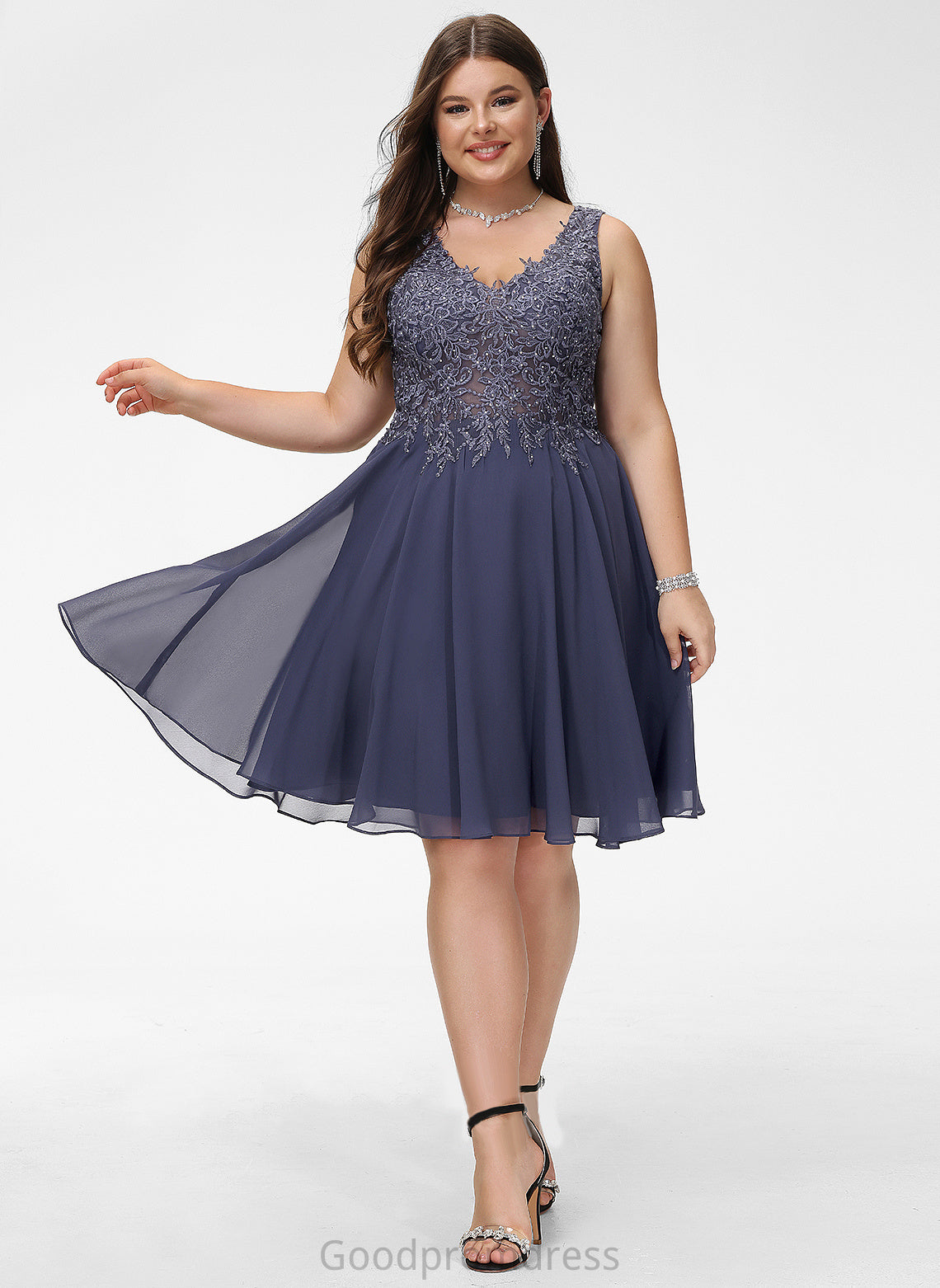 Formal Dresses Chiffon A-line Dresses V-Neck Kamari