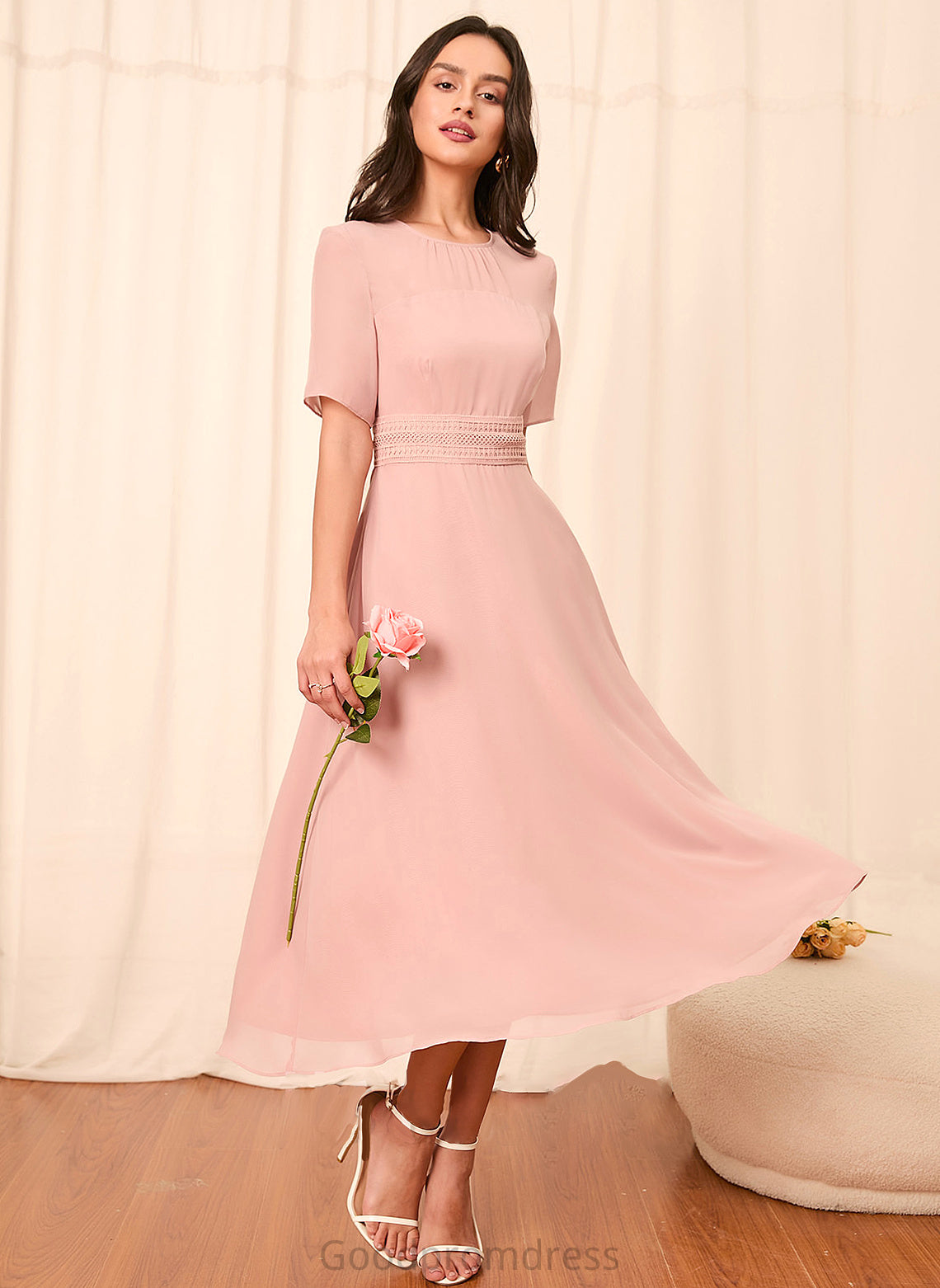 Sleeve Sleeves Fabric Silhouette Length Knee-Length A-Line Straps Paityn Scoop Natural Waist A-Line/Princess Bridesmaid Dresses