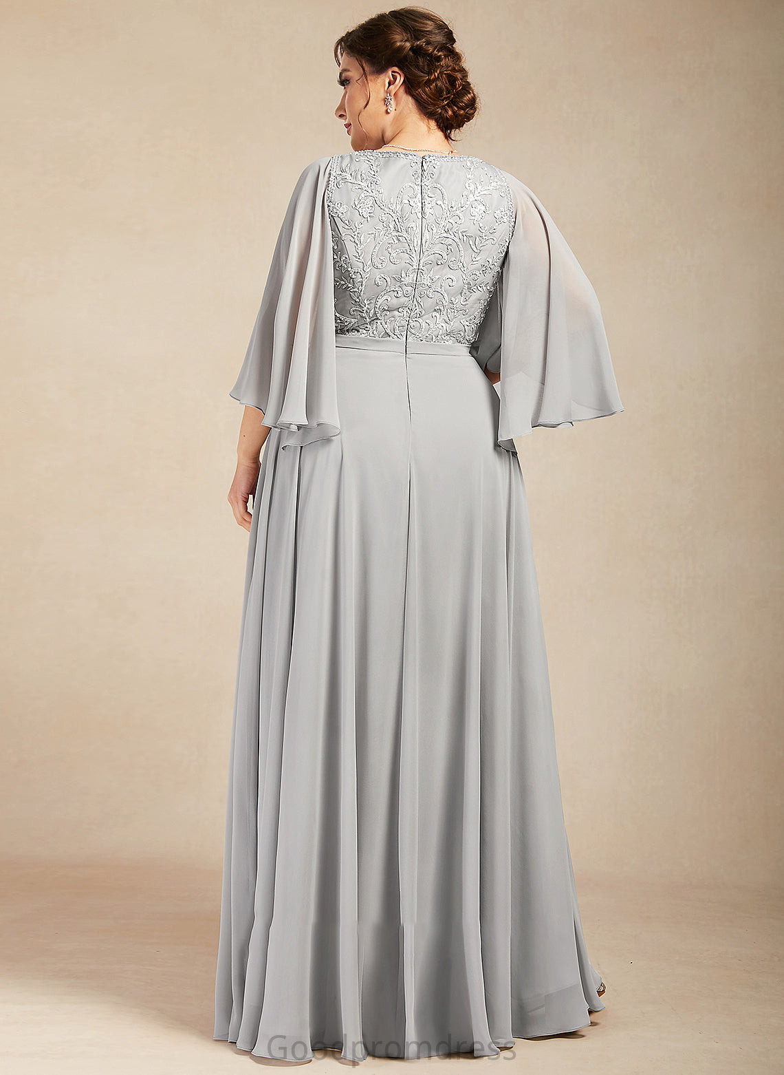 of Lace the With Eden Mother of the Bride Dresses Beading Mother Chiffon A-Line Bride Dress V-neck Floor-Length Sequins