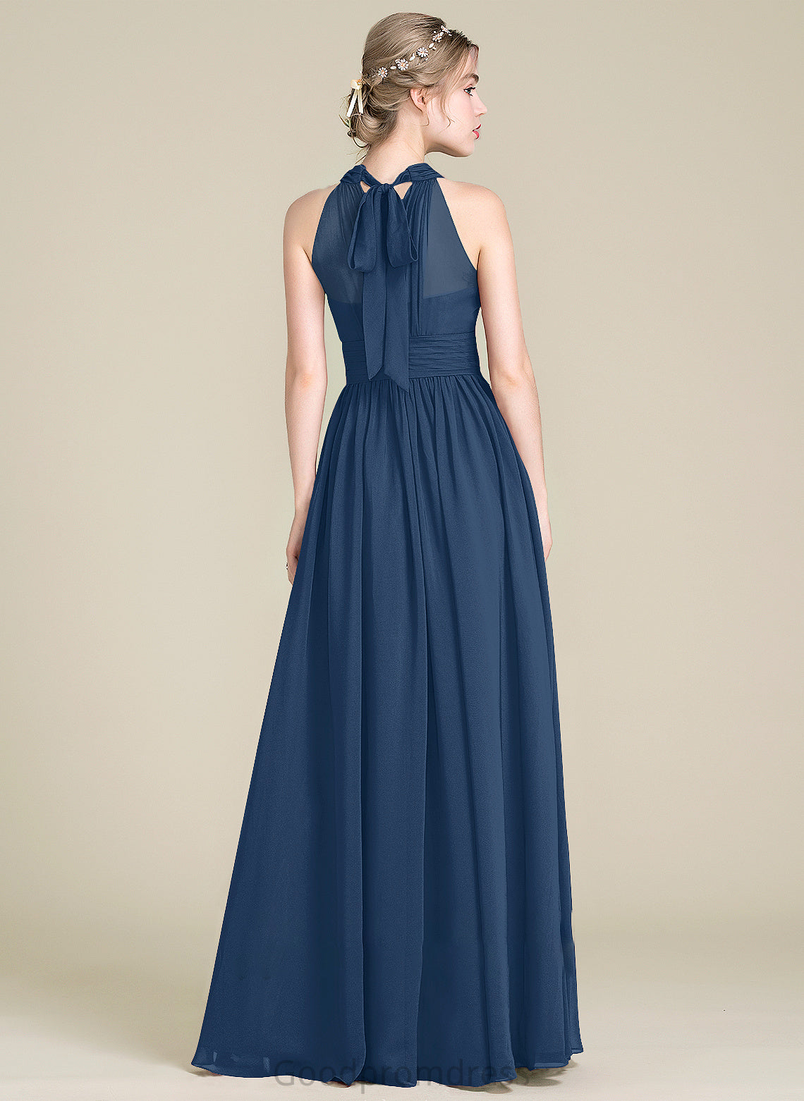 Bow(s) Floor-Length SplitFront ScoopNeck Length Ruffle Neckline Silhouette A-Line Embellishment Fabric Juliette Bridesmaid Dresses