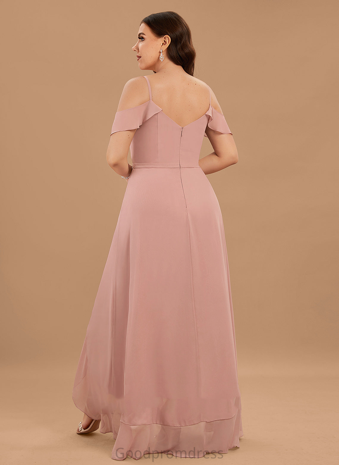 Haven Chiffon A-line V-Neck Dresses Formal Dresses