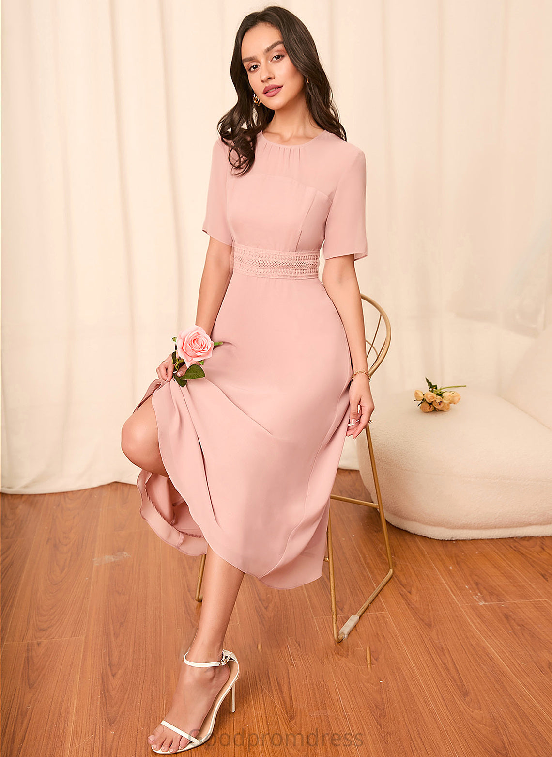 Sleeve Sleeves Fabric Silhouette Length Knee-Length A-Line Straps Paityn Scoop Natural Waist A-Line/Princess Bridesmaid Dresses