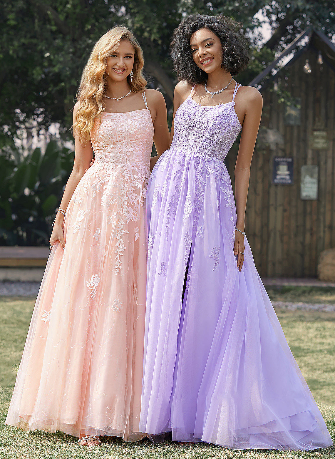 Neck Train Lace Sequins Sweep Tulle Scoop With Ball-Gown/Princess Prom Dresses Karissa