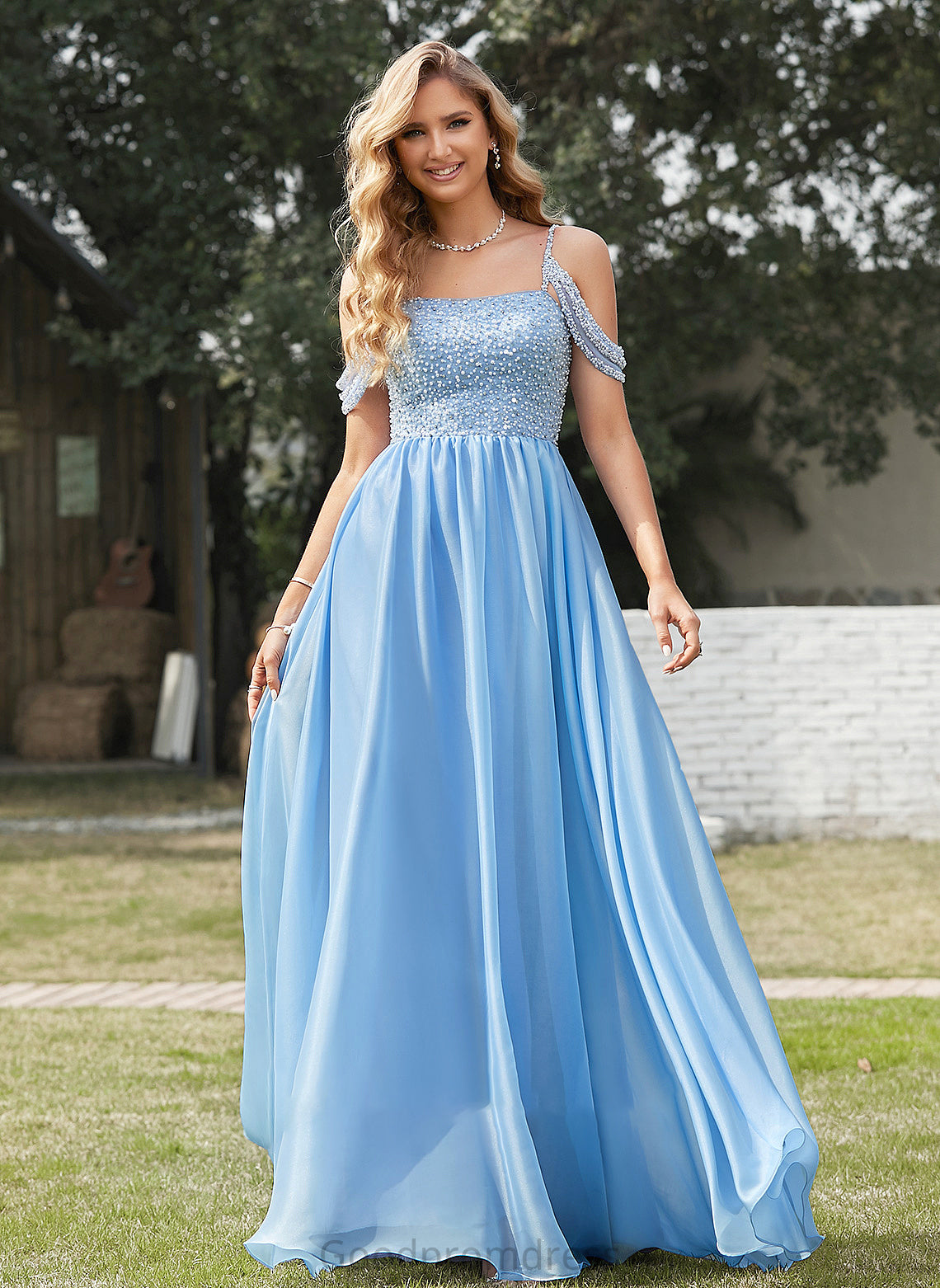 Irene With Sweetheart Prom Dresses Beading Organza Floor-Length Ball-Gown/Princess Sequins