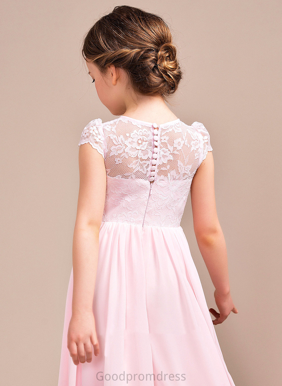 - A-Line/Princess Chiffon/Lace Scoop Flower Girl Dresses Dress Girl Floor-length Esperanza Flower Neck Sleeveless