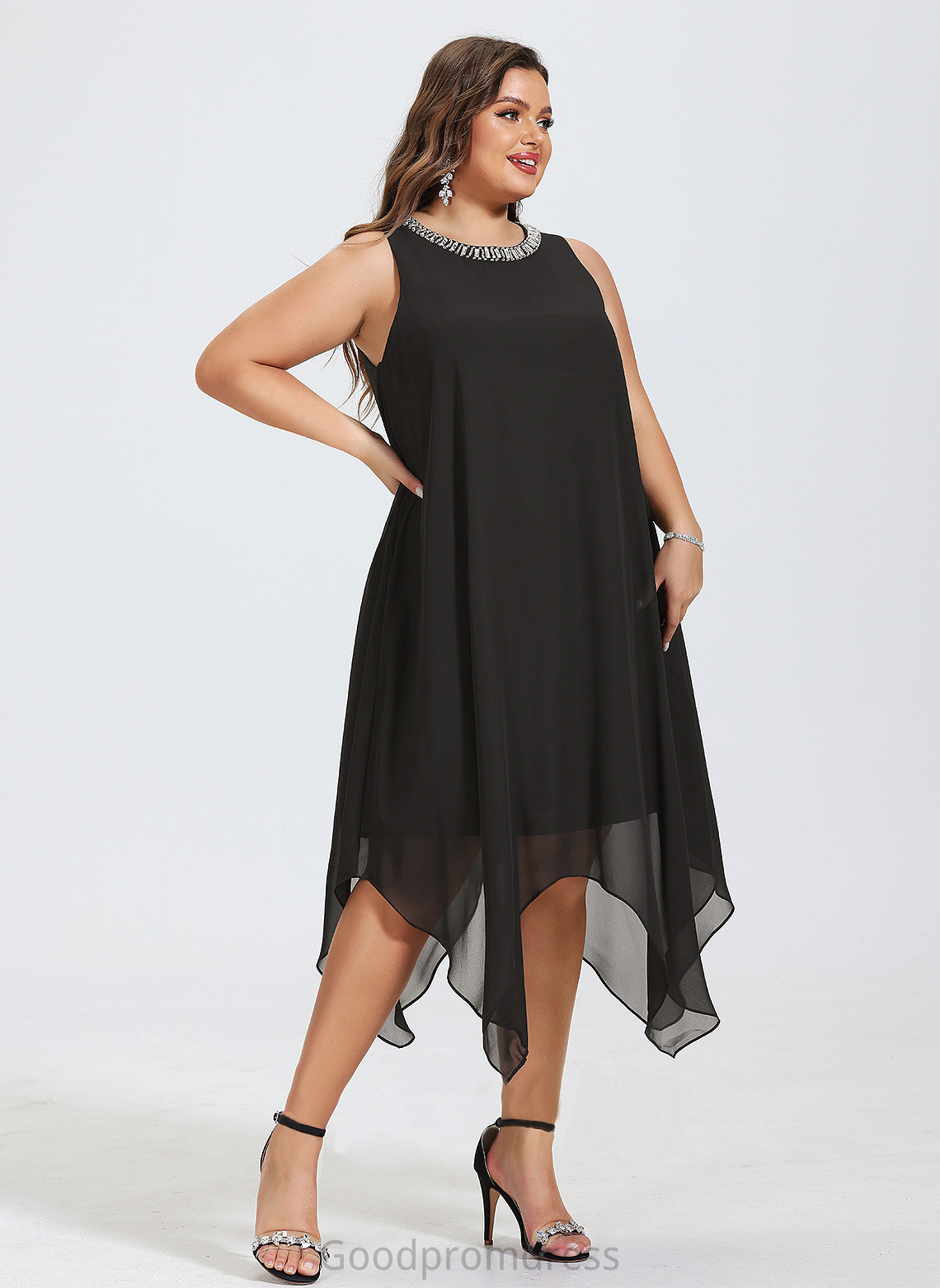 Dresses Cameron Neck A-line Formal Dresses Chiffon Round