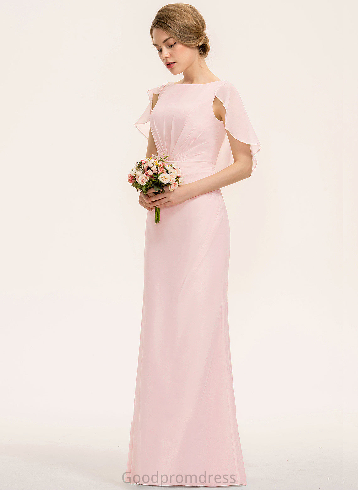 Silhouette Neckline Floor-Length Fabric Length A-Line CascadingRuffles Embellishment ScoopNeck Olivia One Shoulder A-Line/Princess Bridesmaid Dresses